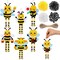 24-Set Bee-Themed DIY Craft Kit – Wooden Honey Bee Ornaments with Beads for Spring Holiday Activities, Party Favors, and Decorations